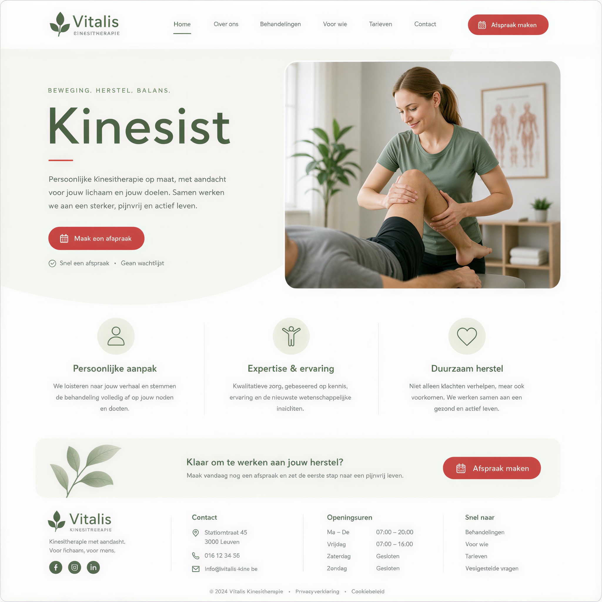 Website voor Kinesist Mertens