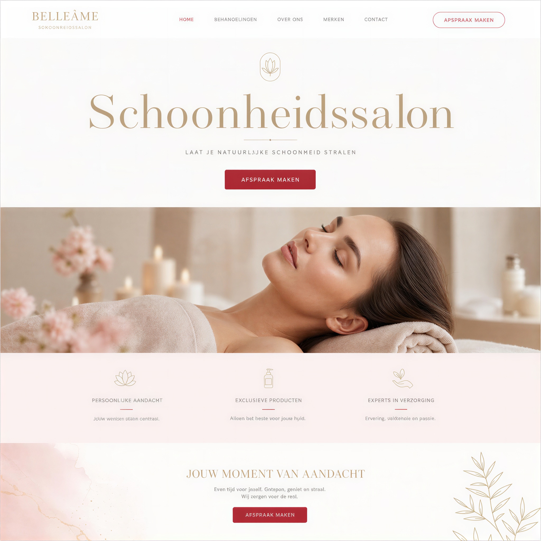Website voor Schoonheidssalon "Glow"